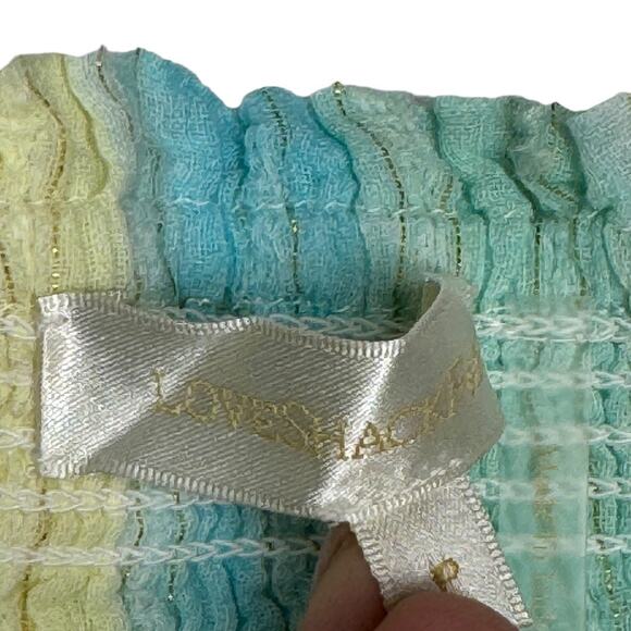 LoveShackFancy Camilla Rainbow Striped Mini Skirt P XS Ruffle Smocked Coquette - Picture 5 of 9